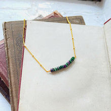 Load image into Gallery viewer, Eat Shit Josh Hawley Ruby in Zoisite Necklace
