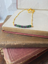 Load image into Gallery viewer, Eat Shit Josh Hawley Ruby in Zoisite Necklace
