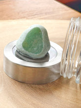 Load image into Gallery viewer, Small Glass Jar with Aventurine Gemstone Lid

