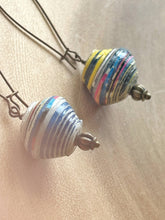 Load image into Gallery viewer, Handmade Recycled Paper Bead Earrings
