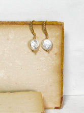 Load image into Gallery viewer, Freshwater Pearl Coin Earrings
