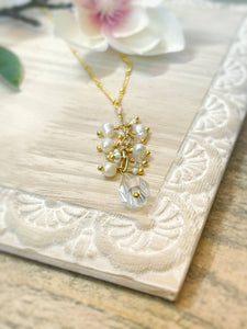 Crystal & Pearl Necklace & Earring Set