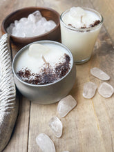 Load image into Gallery viewer, Crystal Quartz &amp; Coffee Candle and Stash Jar
