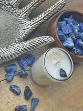 Load image into Gallery viewer, Sodalite &amp; Sel Gris Votive Candle
