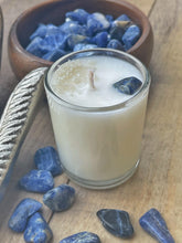 Load image into Gallery viewer, Sodalite &amp; Sel Gris Votive Candle

