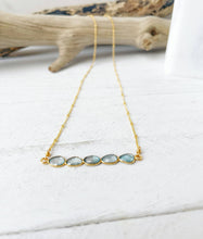 Load image into Gallery viewer, Blue Zircon Gemstone Necklace
