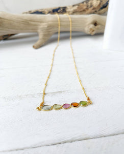 Watermelon Tourmaline Gemstone Necklace