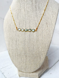 Blue Zircon Gemstone Necklace