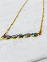 Load image into Gallery viewer, Blue Zircon Gemstone Necklace

