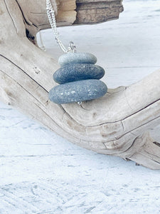 A Piece of NH - Naturally Tumbled Beach Rock Necklace
