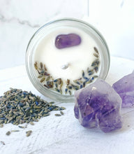 Load image into Gallery viewer, Amethyst &amp; Lavender Organic Soy Wax Candle
