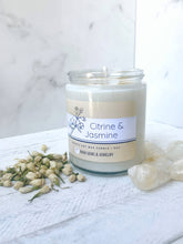 Load image into Gallery viewer, Citrine &amp; Jasmine Candle Organic Soy Wax Candle
