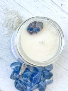 Sodalite & Sel Gris Organic Soy Wax Candle