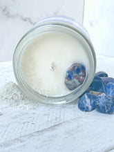 Load image into Gallery viewer, Sodalite &amp; Sel Gris Organic Soy Wax Candle
