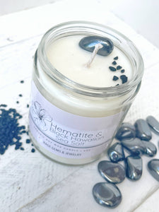 Hematite & Rain Water Organic Soy Wax Candle