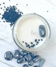 Load image into Gallery viewer, Hematite &amp; Rain Water Organic Soy Wax Candle
