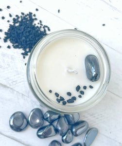 Hematite & Rain Water Organic Soy Wax Candle