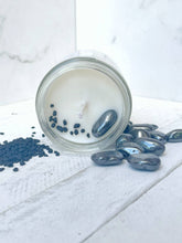 Load image into Gallery viewer, Hematite &amp; Rain Water Organic Soy Wax Candle
