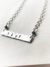 Load image into Gallery viewer, Fierce | Badass | Bitch | Slut | Feminist | Word Necklaces

