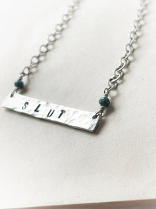 Fierce | Badass | Bitch | Slut | Feminist | Word Necklaces