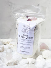 Load image into Gallery viewer, Rose &amp; Rose Quartz Crumbled Bath Bomb Bath Soak
