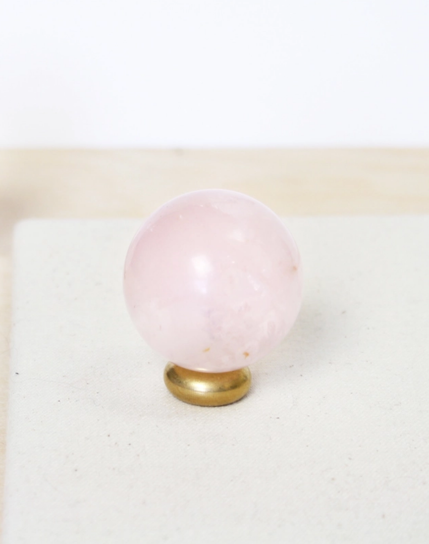 Crystal Ball + Stand - Clear Quartz, Amethyst, Labradorite, and Rose Quartz