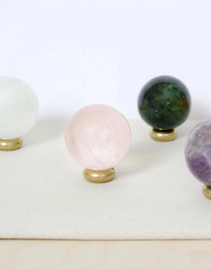 Crystal Ball + Stand - Clear Quartz, Amethyst, Labradorite, and Rose Quartz - HALF OFF
