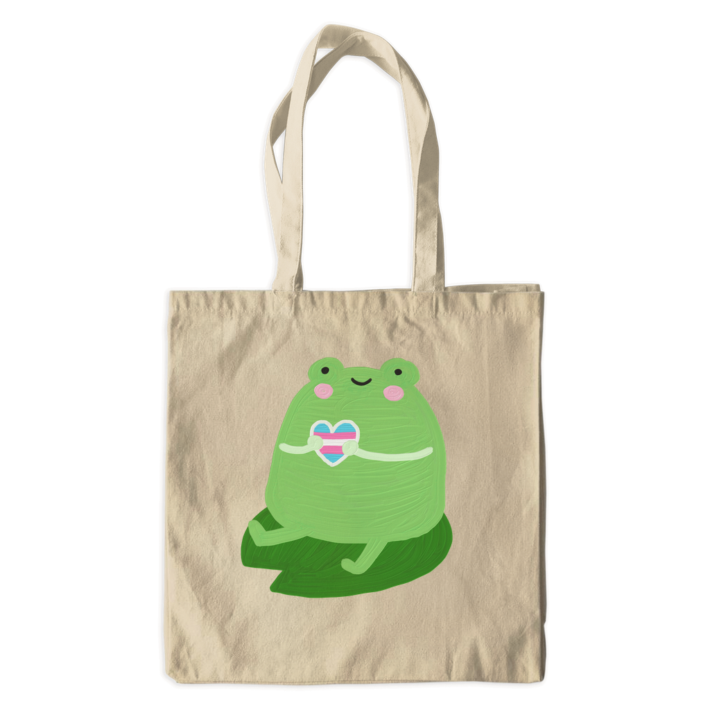Frog Lurves You Canvas Tote Bags - Transgender Love