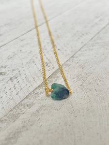 Birthstone Necklace - May - Emerald