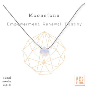Crystal Intention Necklace - Moonstone - HALF OFF