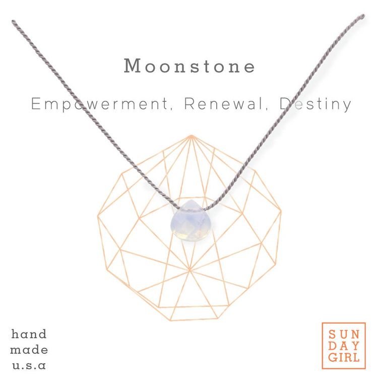 Crystal Intention Necklace - Moonstone - HALF OFF