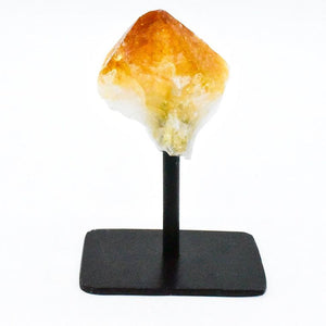 Citrine Point on Metal Base