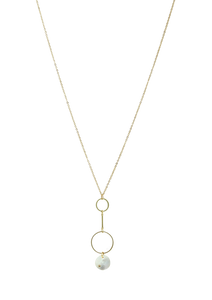 Ondine Brass Shell drop necklace