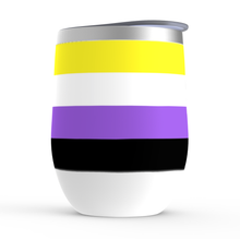 Load image into Gallery viewer, Non-Binary Pride Stemless Wine Tumbler
