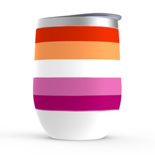 Load image into Gallery viewer, Lesbian Pride Stemless Wine Tumbler
