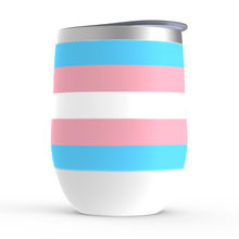 Load image into Gallery viewer, Transgender Pride Stemless Wine Tumblers
