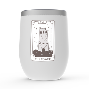 The Tower Tarot Card Stemless Wine Tumbler