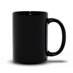 He/Him Black Mugs